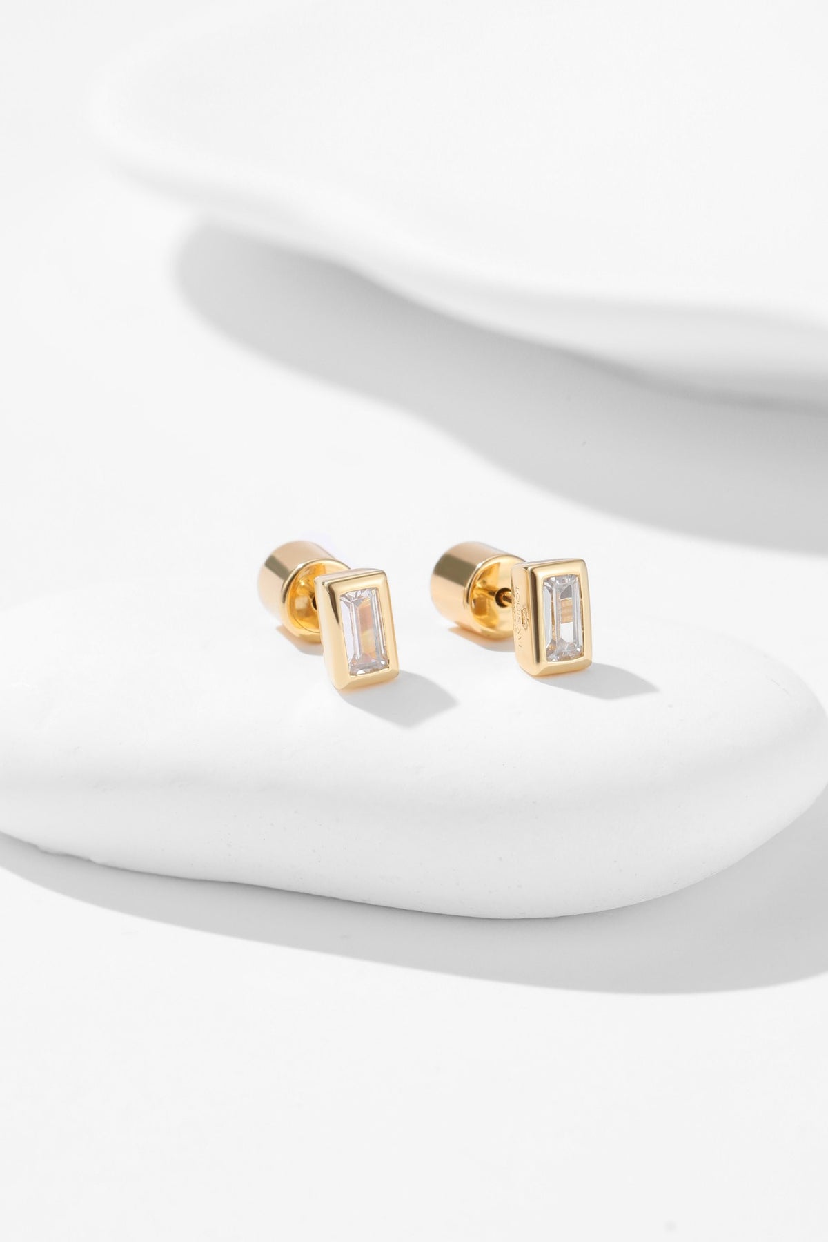Bicolore Baguette Ohrring - 8240300