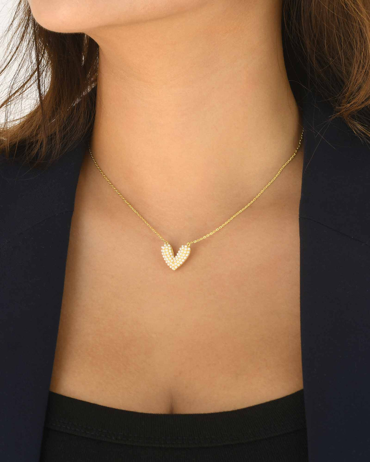 Collana con Perla a Cuore - 8130000