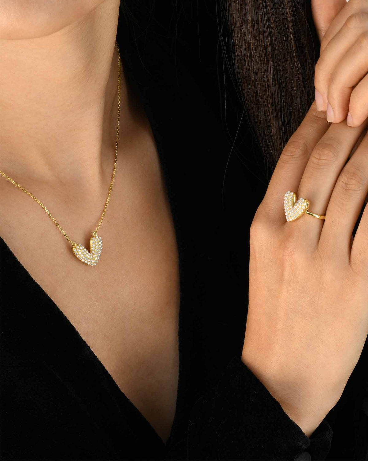 Heart Pearl Necklace - 8130000