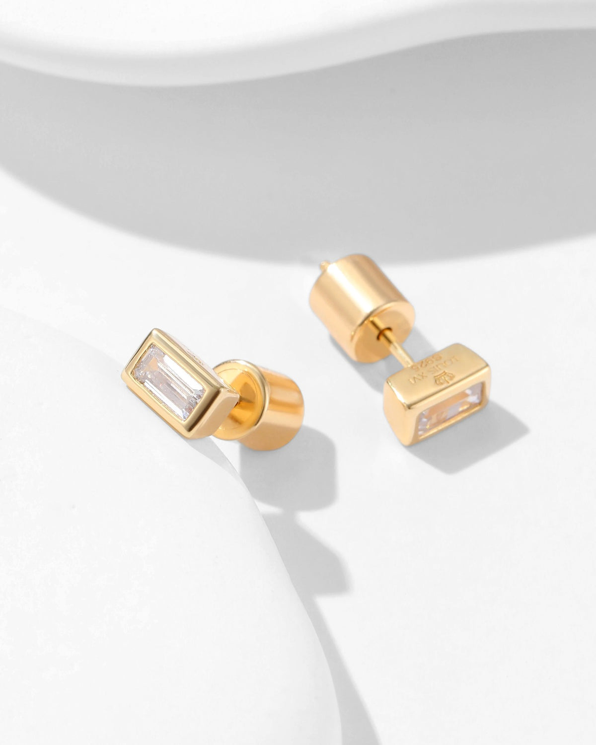 Bicolore Baguette Ohrring - 8240300