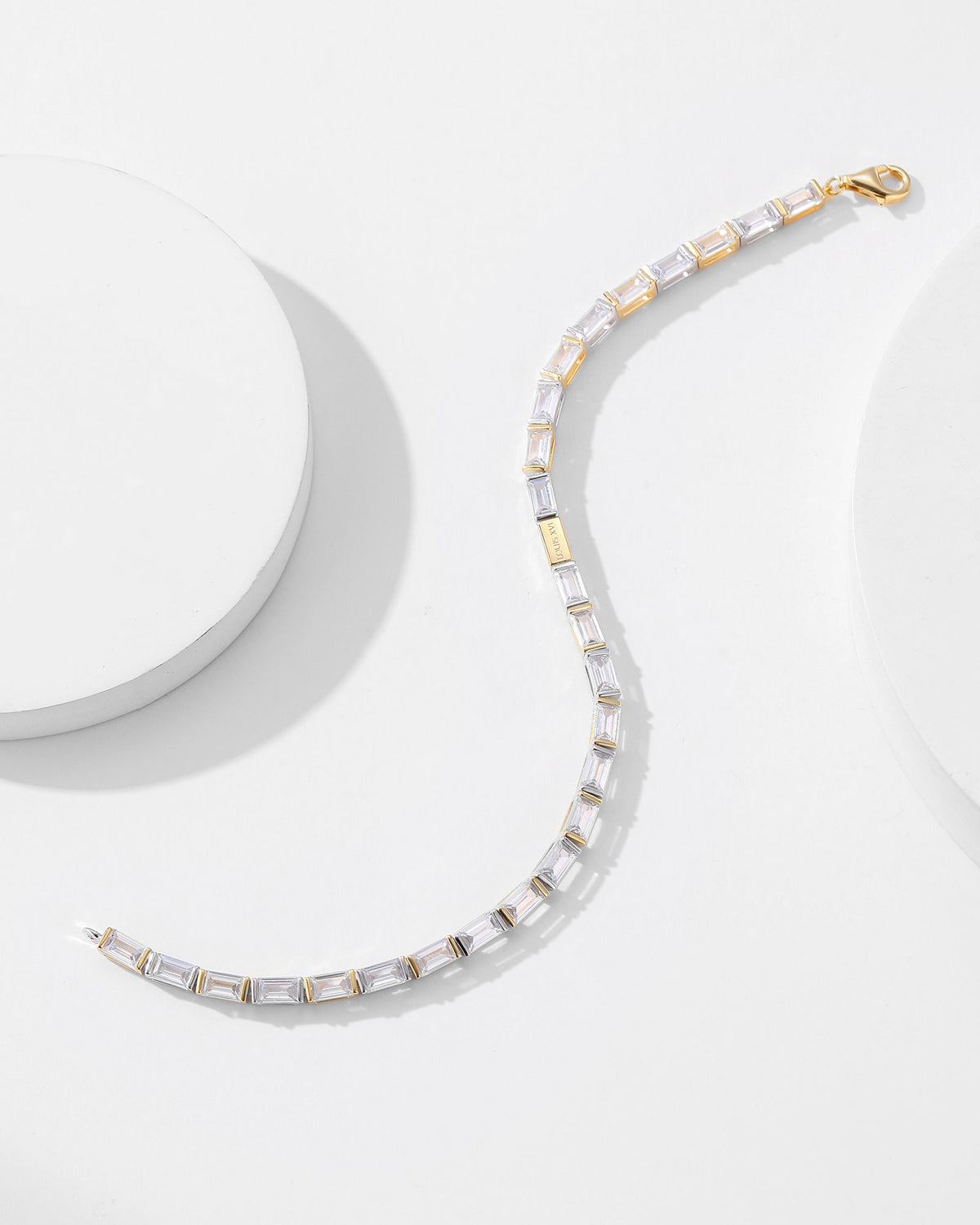 Bicolore Baguette Armband - 8224000