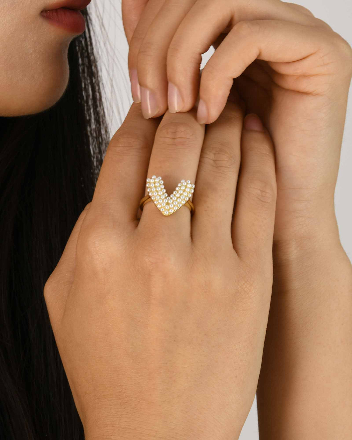 Herz Perle Ring - 8110000