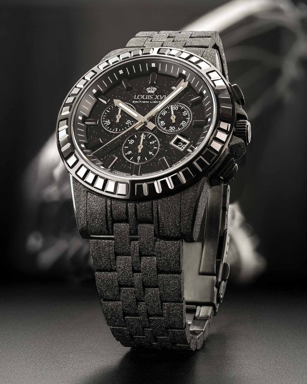 Majesté Givré Iced Out 1184 Caviar Noir - 43mm