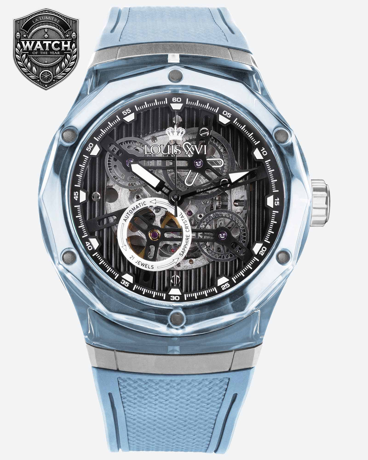 La Lumière Glas Automatik Ref. 3823 – Baby Blue