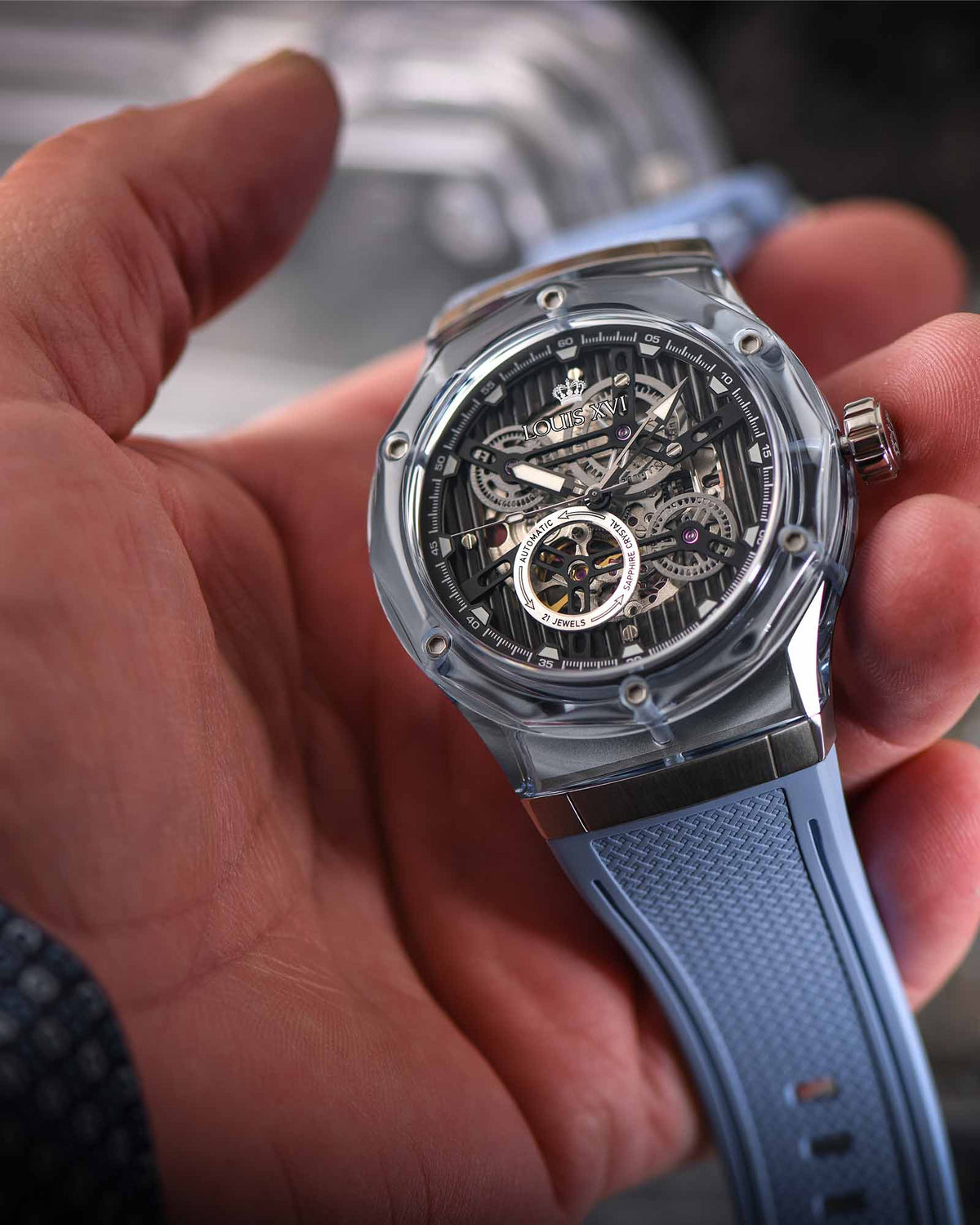 La Lumière Verre Automatique Réf. 3823 – Baby Blue