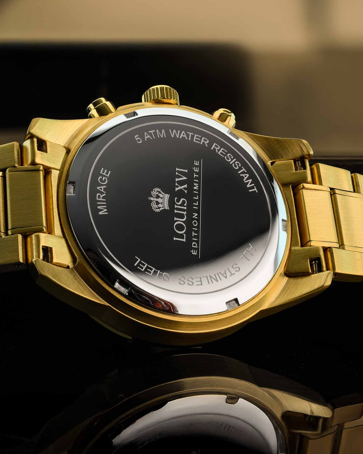 Chronographe Mirage 3301 Or Blanc